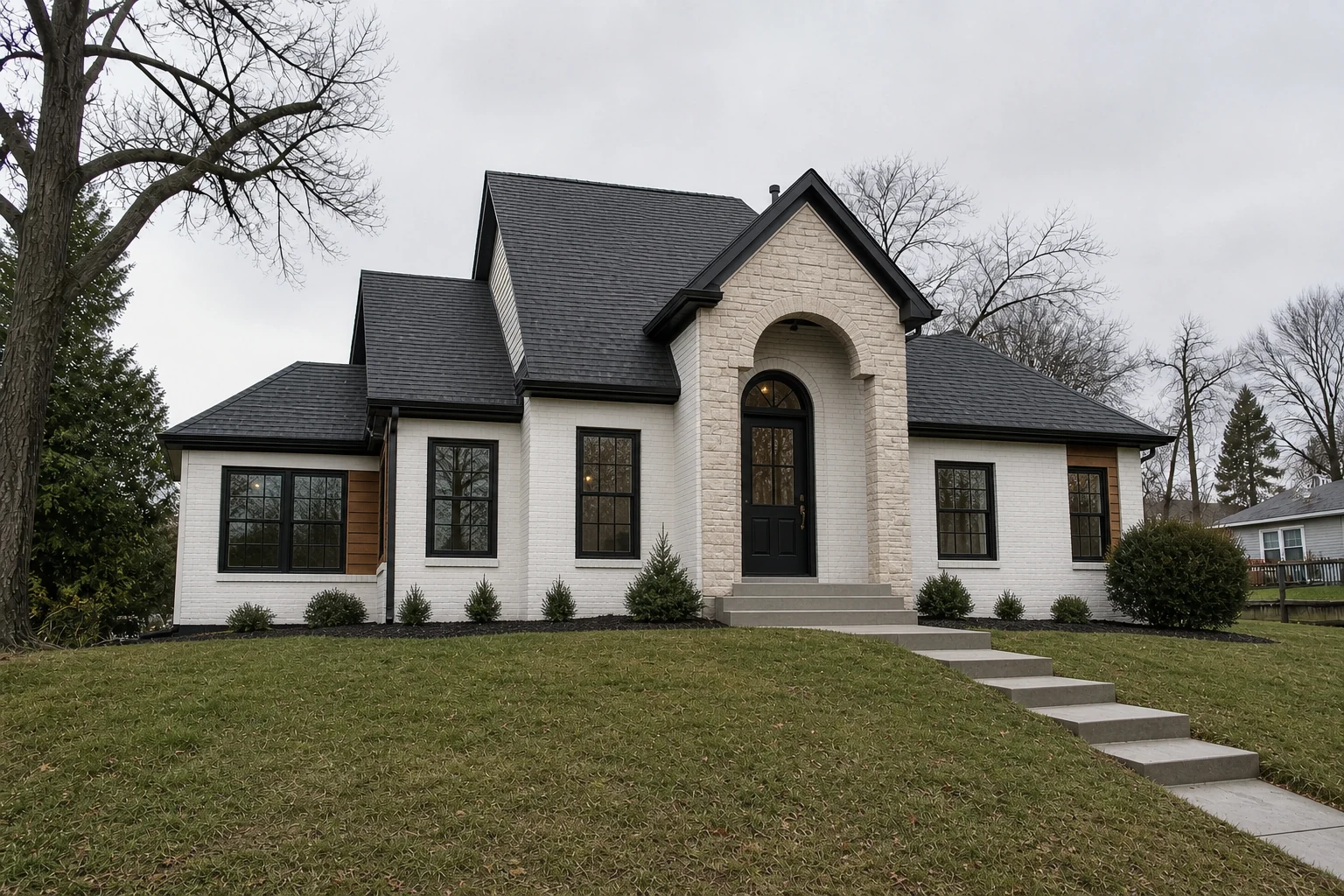 Matched concept visualization of the same home after restoration