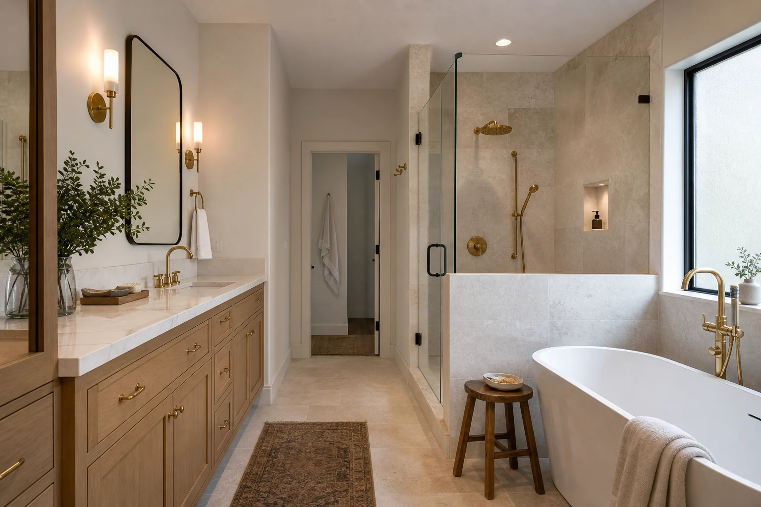 Concept visualization of a luxury primary bathroom remodel